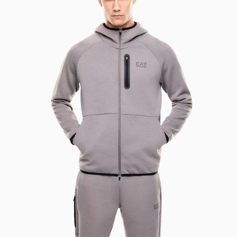Bluza cu fermoar EA7 NATURAL VENTUS7 M HOODIE FZ - Code7